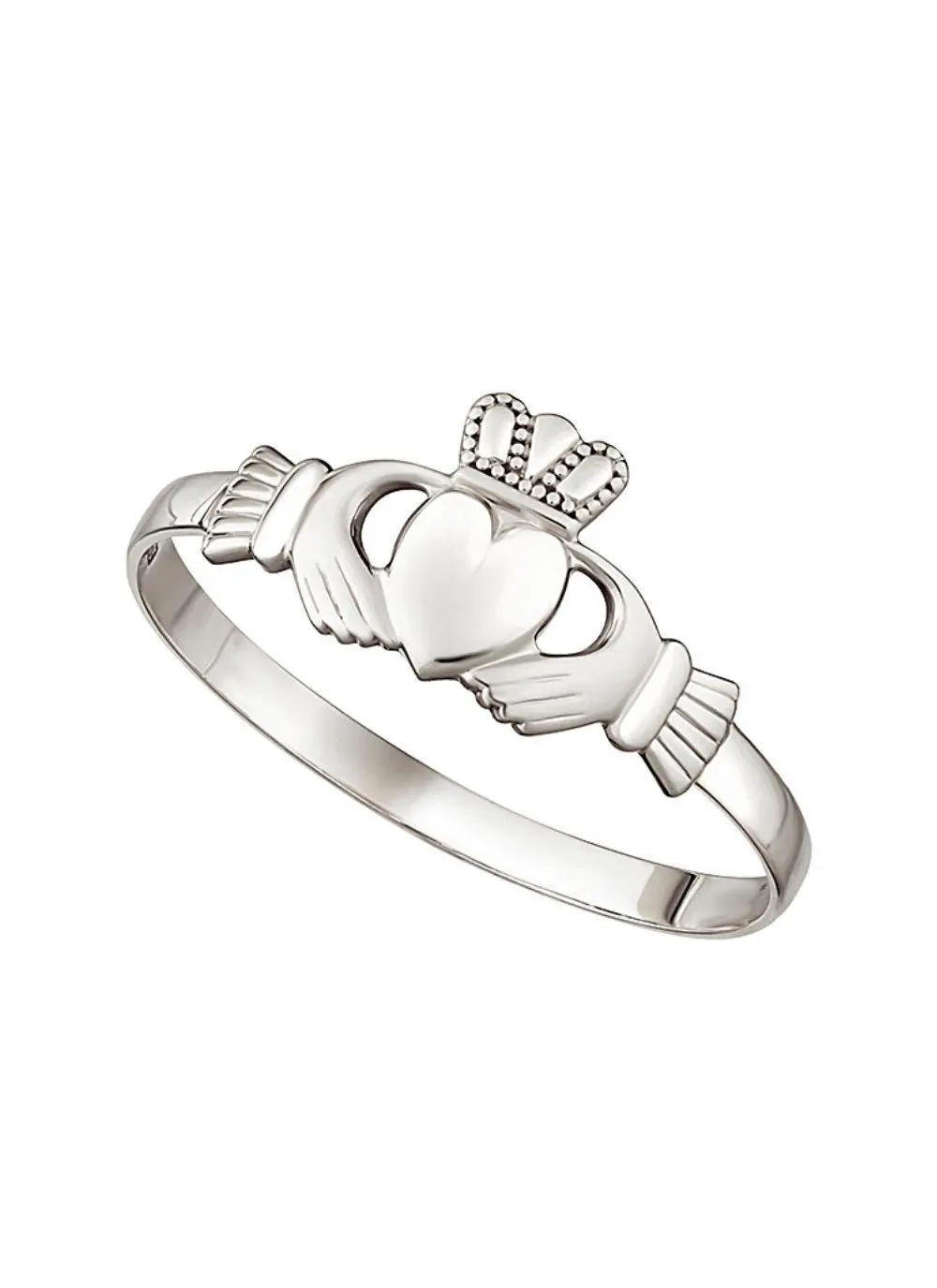 14ct White Gold Claddagh Ring